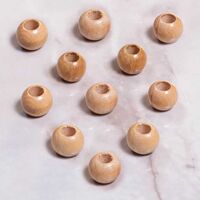  - AHŞAP BONCUK-AÇIK KAHVE-20 MM