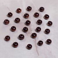  - AHŞAP BONCUK -KOYU KAHVE- 10MM