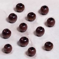  - AHŞAP BONCUK -KOYU KAHVE- 20 MM