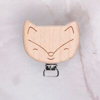  - AHŞAP EMZİK ZİNCİR KLİPSİ - KEDİ