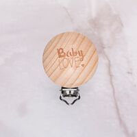  - AHŞAP EMZİK ZİNCİRİ KLİPSİ - BABY LOVE