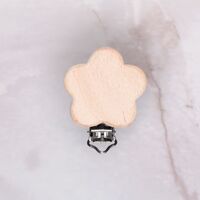  - AHŞAP EMZİK ZİNCİRİ KLİPSİ - ÇİÇEK