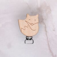  - AHŞAP EMZİK ZİNCİRİ KLİPSİ - KEDİ