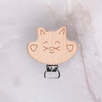  - AHŞAP EMZİK ZİNCİRİ KLİPSİ - KEDİ