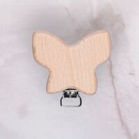  - AHŞAP EMZİK ZİNCİRİ KLİPSİ - KELEBEK