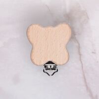  - AHŞAP EMZİK ZİNCİRİ KLİPSİ - KELEBEK