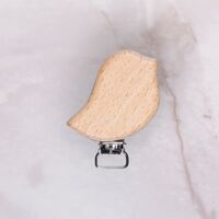  - AHŞAP EMZİK ZİNCİRİ KLİPSİ - KUŞ