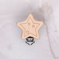  - AHŞAP EMZİK ZİNCİRİ KLİPSİ - YILDIZ