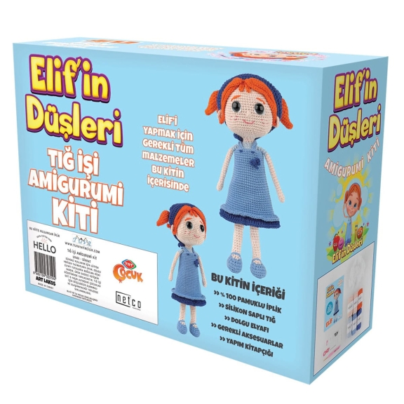 AMİGURUMİ KİT - ÇİZGİ KAHRAMAN ELİF