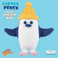 AMİGURUMİ KİT - ÇİZGİ KAHRAMAN KAPTAN PENGU - Thumbnail