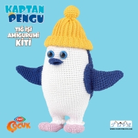 AMİGURUMİ KİT - ÇİZGİ KAHRAMAN KAPTAN PENGU - Thumbnail