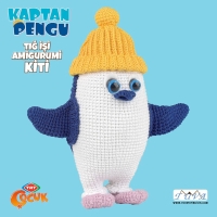 AMİGURUMİ KİT - ÇİZGİ KAHRAMAN KAPTAN PENGU - Thumbnail