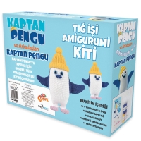 AMİGURUMİ KİT - ÇİZGİ KAHRAMAN KAPTAN PENGU - Thumbnail