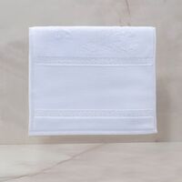Glamour - GLAMOUR 30X50 JAKARLI ETAMİN DÜZ HAVLU 1705-BEYAZ Glamour - GLAMOUR 30X50 JAKARLI ETAMİN DÜZ HAVLU 1705-BEYAZ