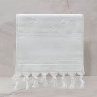 Glamour - GLAMOUR 30X50 JAKARLI ETAMİN SAÇAKLI HAVLU 1795-KREM Glamour - GLAMOUR 30X50 JAKARLI ETAMİN SAÇAKLI HAVLU 1795-KREM