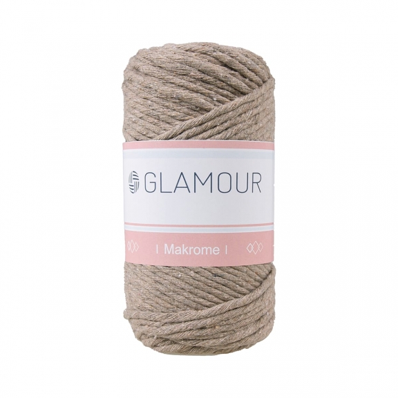 GLAMOUR TARANABİLİR MAKROME 3 MM - 250 GR - SÜTLÜ KAHVE