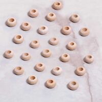  - HAM AHŞAP YASSI BONCUK-GENİŞ DELİKLİ- 15 MM