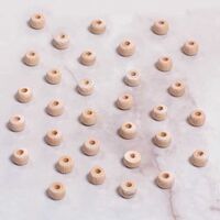  - HAM AHŞAP YASSI GENİŞ BONCUK- 8 MM