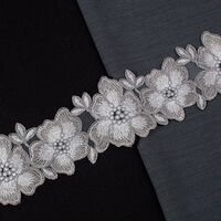 Zirve - KORDONELİ FRANSIZ DANTEL-24010 SİM GRİ