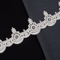 ZİRVE - KORDONELİ FRANSIZ DANTEL-24033 KREM