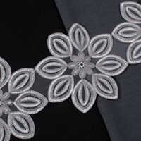 ZİRVE - KORDONELİ FRANSIZ DANTEL-24092 SİM GRİ