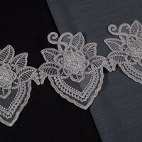 ZİRVE - KORDONELİ FRANSIZ DANTEL-24131 SİM GRİ