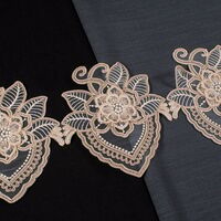 ZİRVE - KORDONELİ FRANSIZ DANTEL-24131 SİM KAPUÇİNO