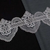 ZİRVE - KORDONELİ FRANSIZ DANTEL-24133 SİM GRİ