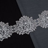 ZİRVE - KORDONELİ FRANSIZ DANTEL-24134 SİM GRİ