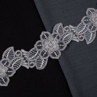 ZİRVE - KORDONELİ FRANSIZ DANTEL-24139 SİM GRİ