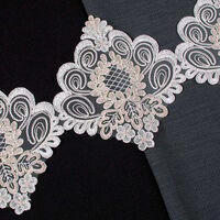 ZİRVE - KORDONELİ FRANSIZ DANTEL-24140 SİM KREM